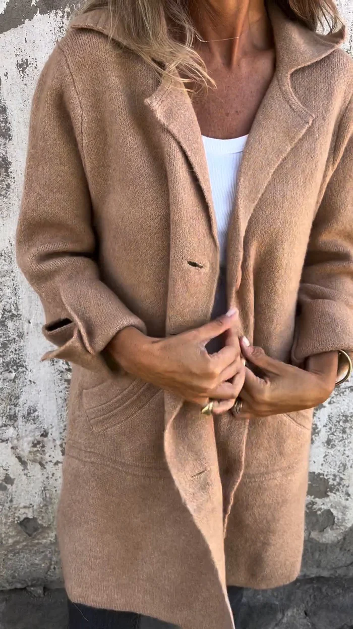 Hélène™ - Manteau Long en Coton pour l'Automne