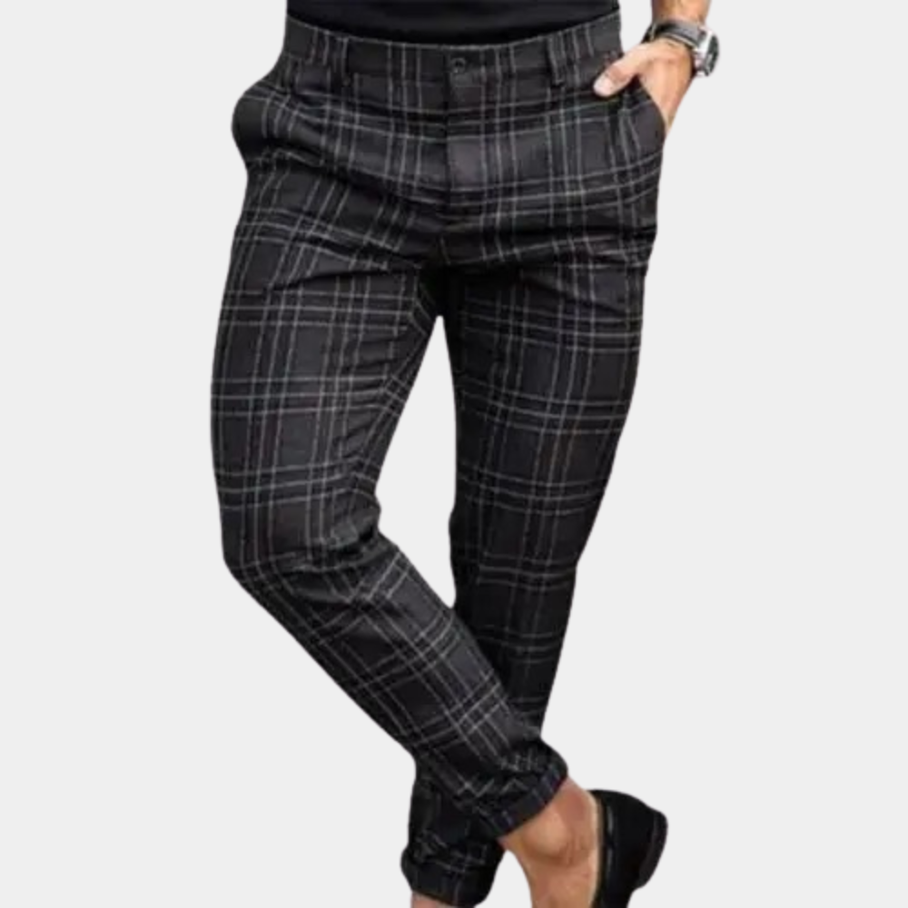 Delmore - Pantalon à carreaux pour homme pour un look tendance