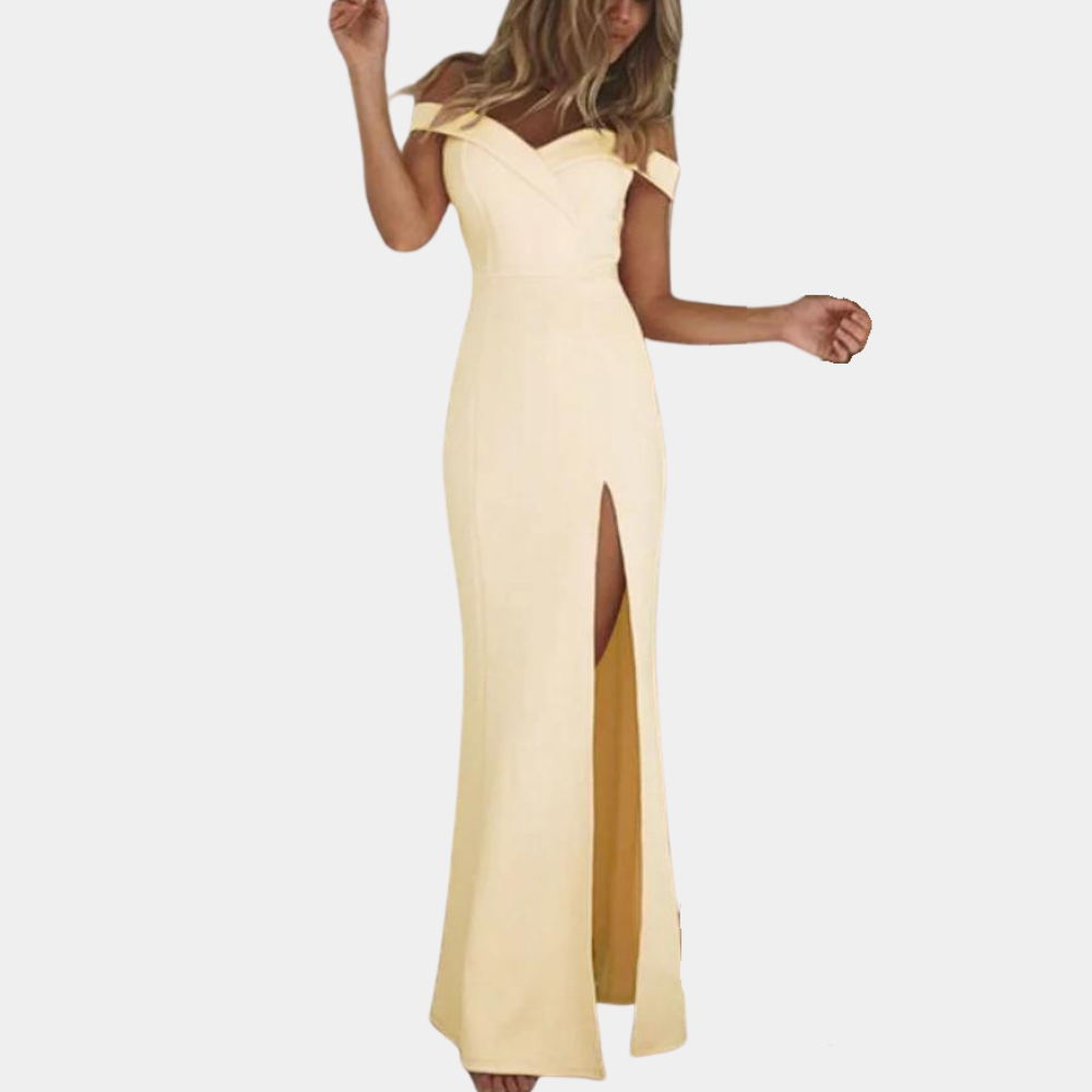 Elena - Robe décolletée élégante pour la femme moderne