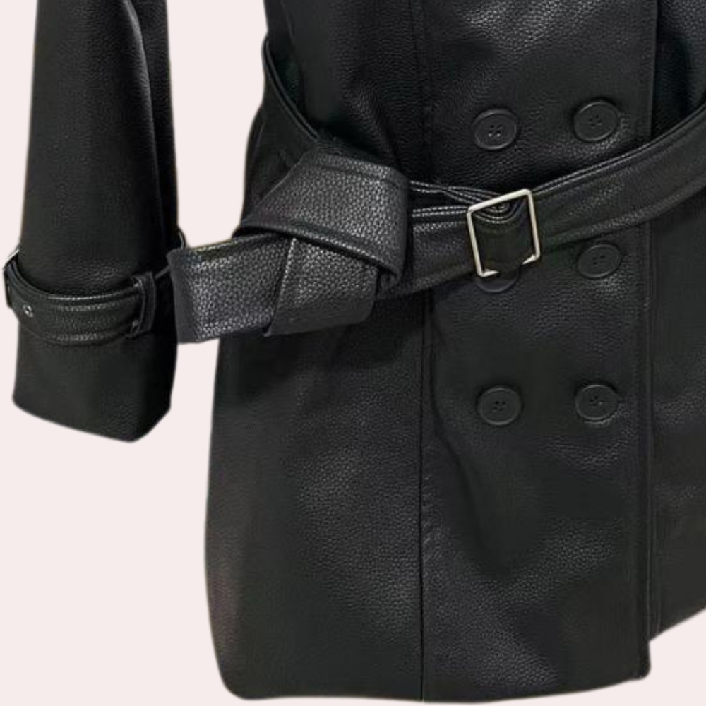 Veste en cuir pour femme, élégante et chaude, pour un confort ultime