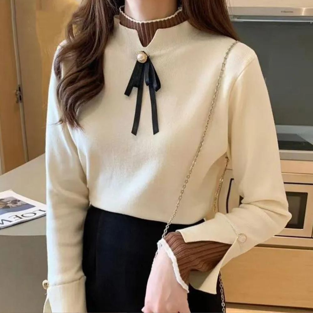 Inna - Pull élégant pour femmes avec un nœud élégant