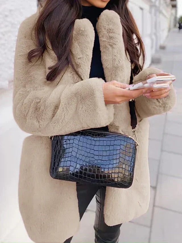 Thea | Manteau en peluche à chaleur douillette pour femme