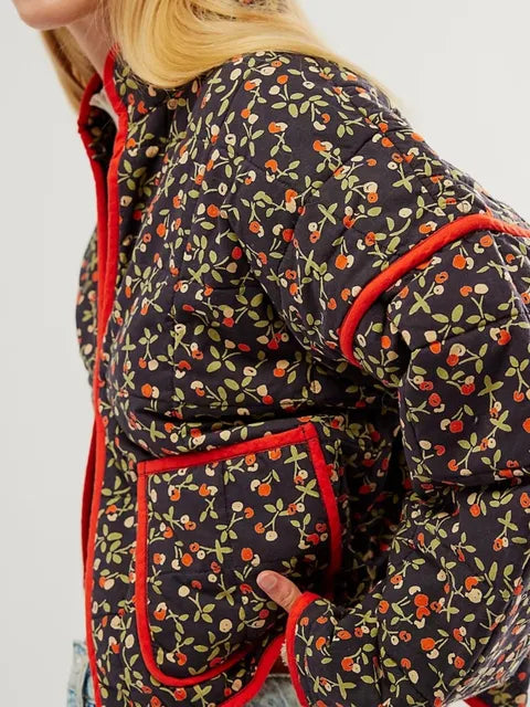 Catarina | Manteau vintage à motif floral pour femme