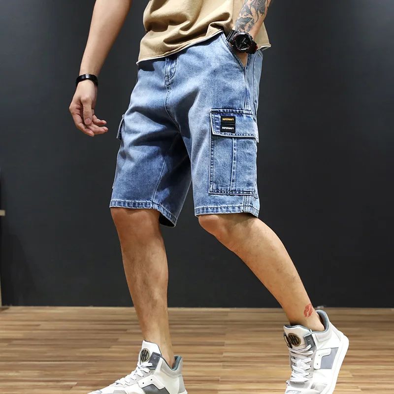 Short d'été cargo en denim luxueux et rafraîchissant pour hommes - Folk