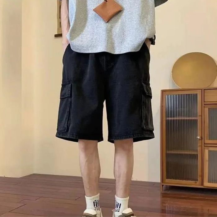 Shorts d'été en denim pour hommes, élégants et polyvalents - Lammert