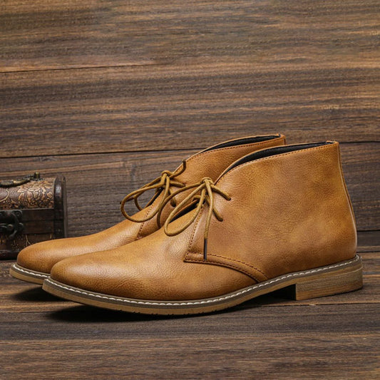 Bottes chukka Harold élégantes en cuir authentique