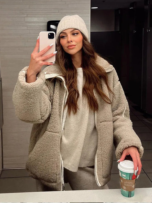 Elisabetta | Manteau en peluche douillet pour femme