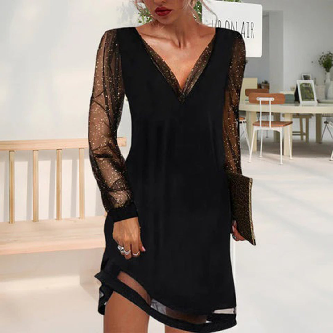 ATHENA - Robe chic à col en V pour un look sophistiqué