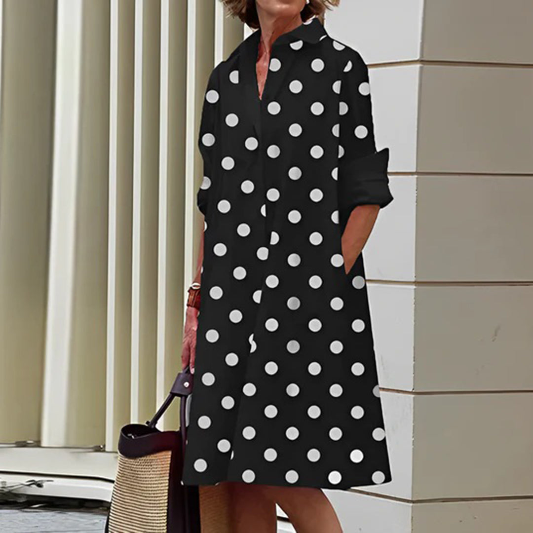 ASHLEY - Robe à manches longues chic pour les occasions élégantes