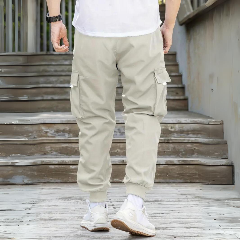 ATHANASIOS - Pantalon cargo élégant pour homme avec cordon de serrage confortable à la taille
