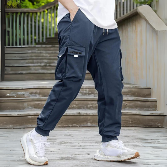 ATHANASIOS - Pantalon cargo élégant pour homme avec cordon de serrage confortable à la taille