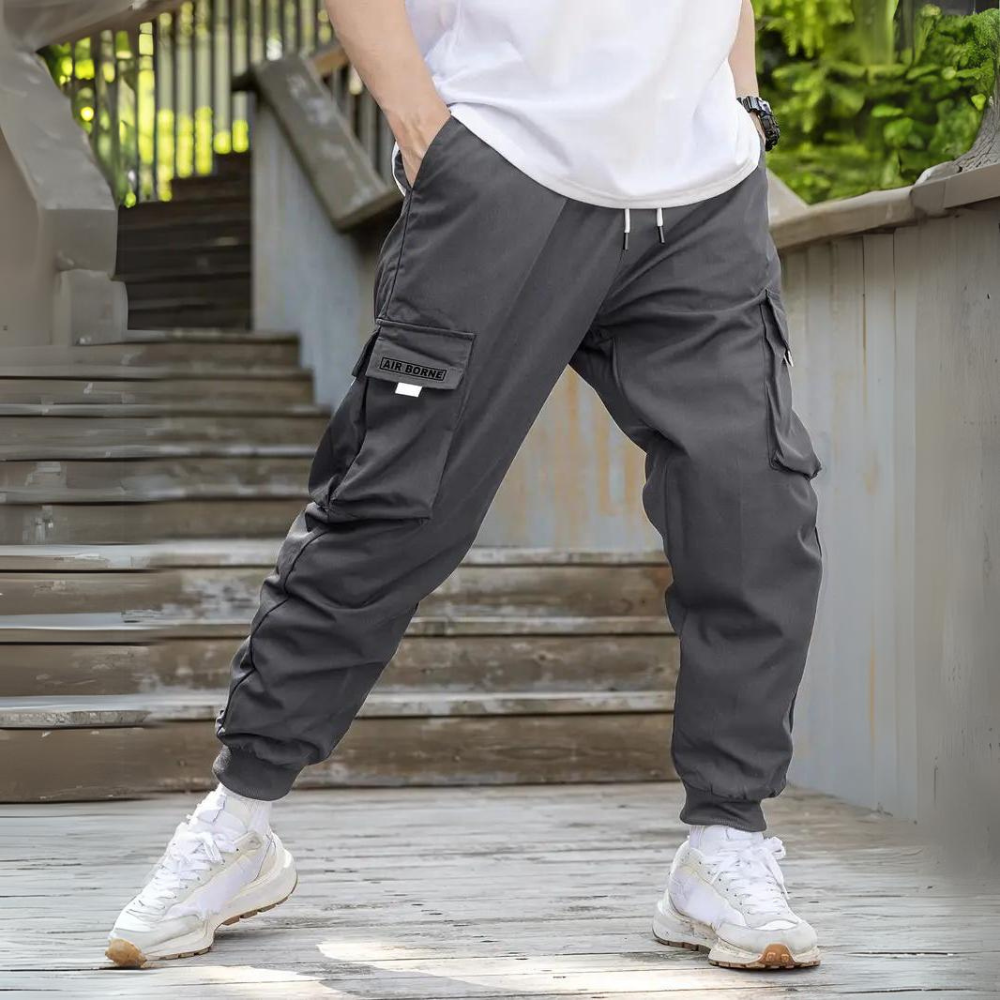 ATHANASIOS - Pantalon cargo élégant pour homme avec cordon de serrage confortable à la taille