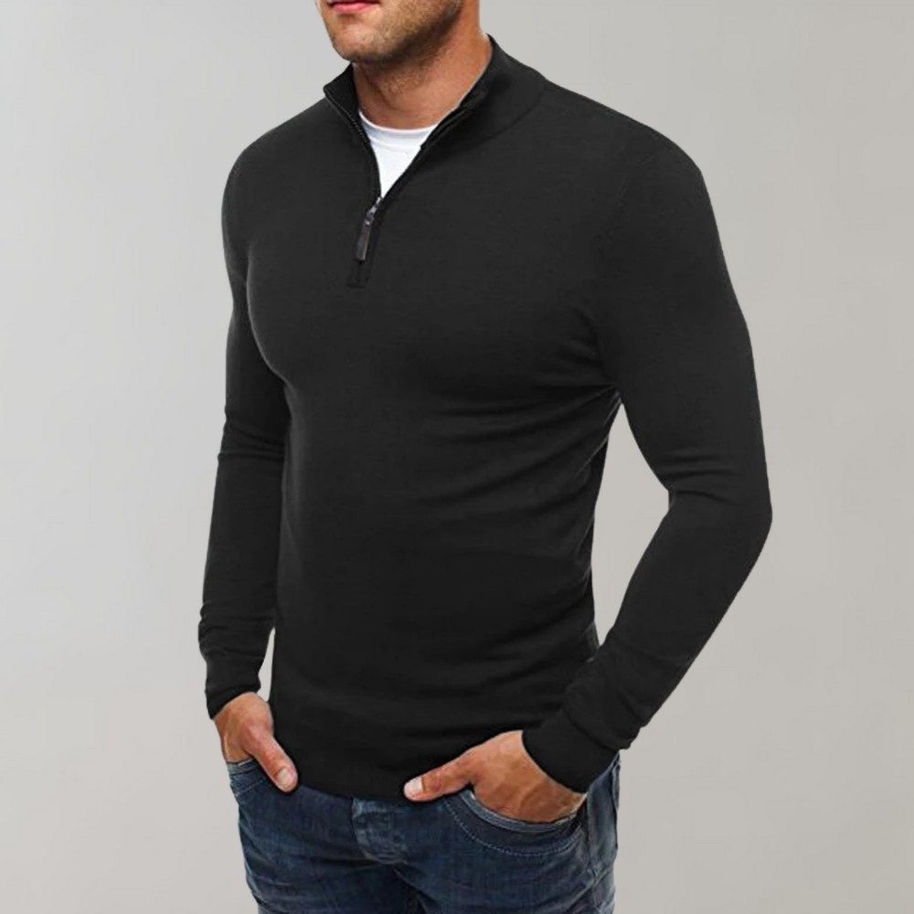 Fredrik - Sweat confortable pour homme avec fermeture éclair pratique
