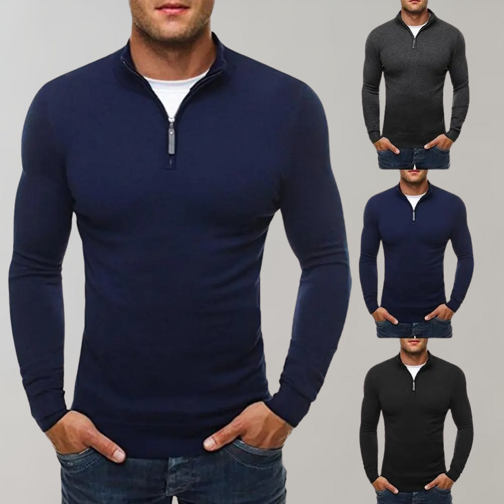 Fredrik - Sweat confortable pour homme avec fermeture éclair pratique
