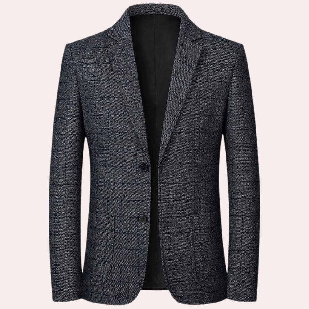 Mimir - Blazer formel rétro à carreaux pour homme