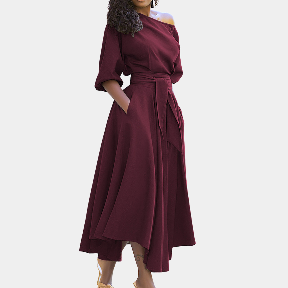 Annabelle - Robe de femme élégante et confortable avec une ceinture flatteuse