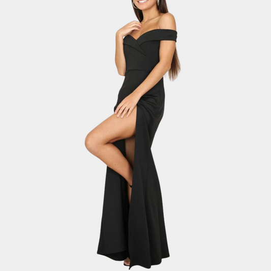 Elena - Robe décolletée élégante pour la femme moderne