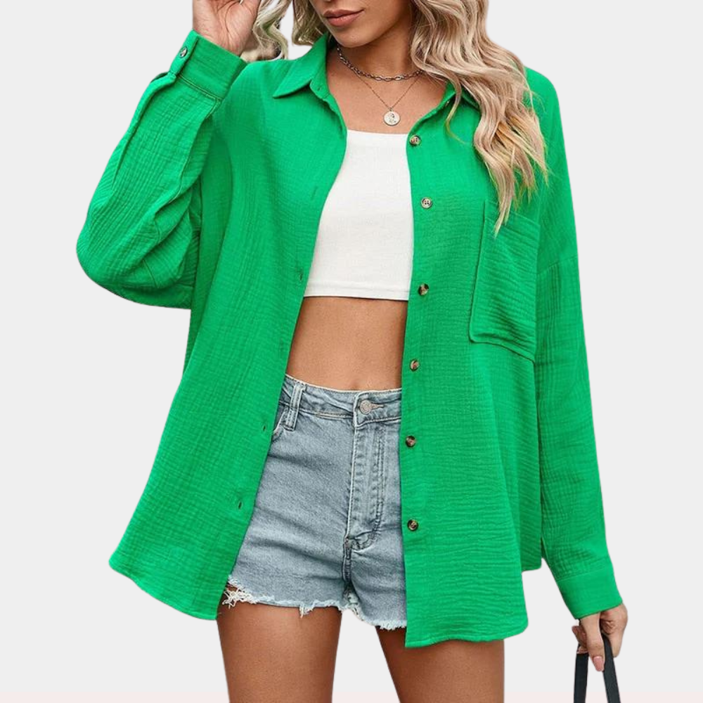 Viviana - Chemisier d'été décontracté et élégant pour femmes avec poche pratique