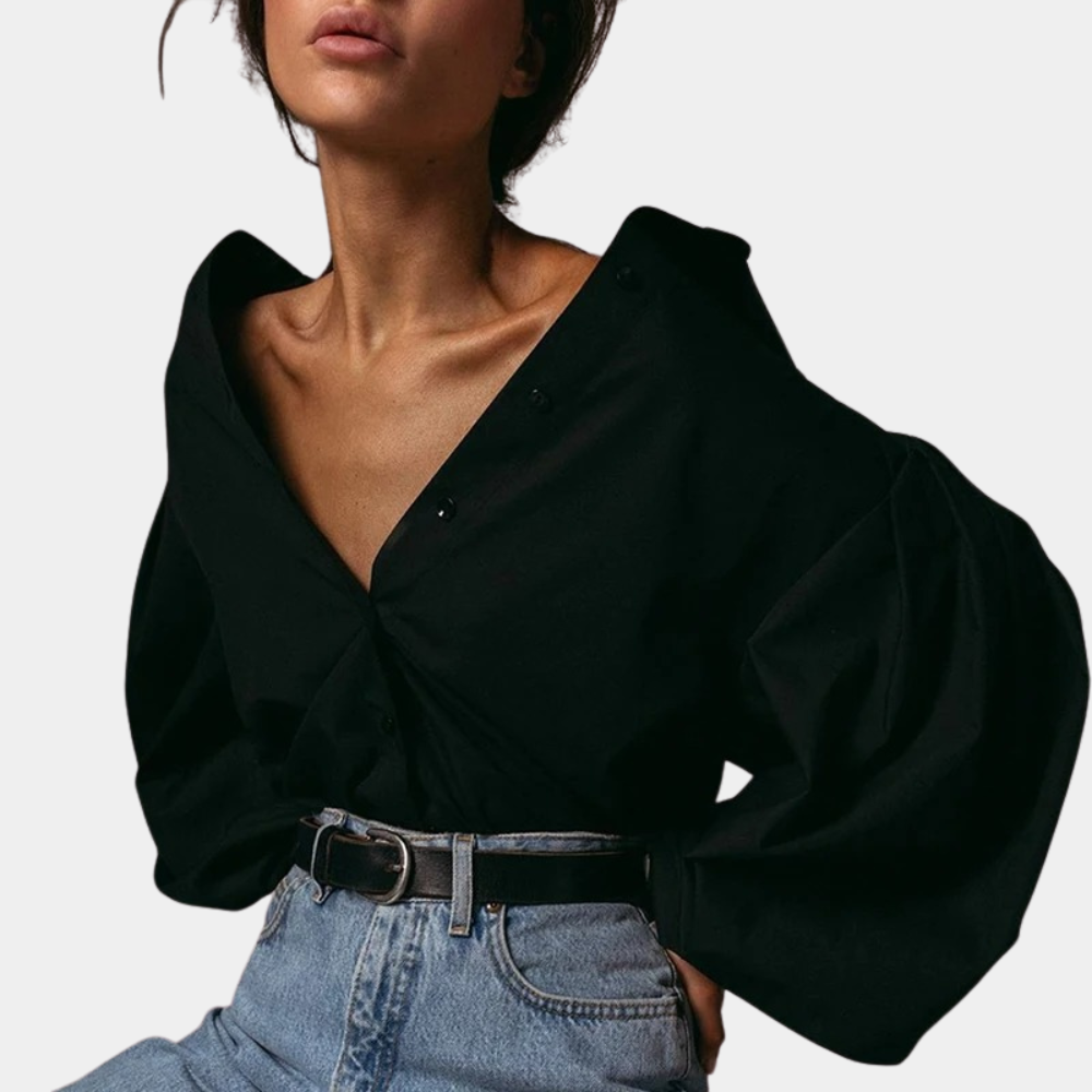 Raimona - Chemisier élégant pour femmes avec manches bouffantes tendance