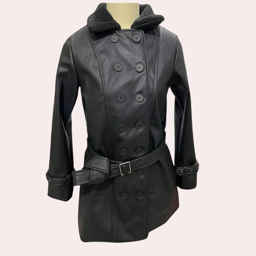 Veste en cuir pour femme, élégante et chaude, pour un confort ultime
