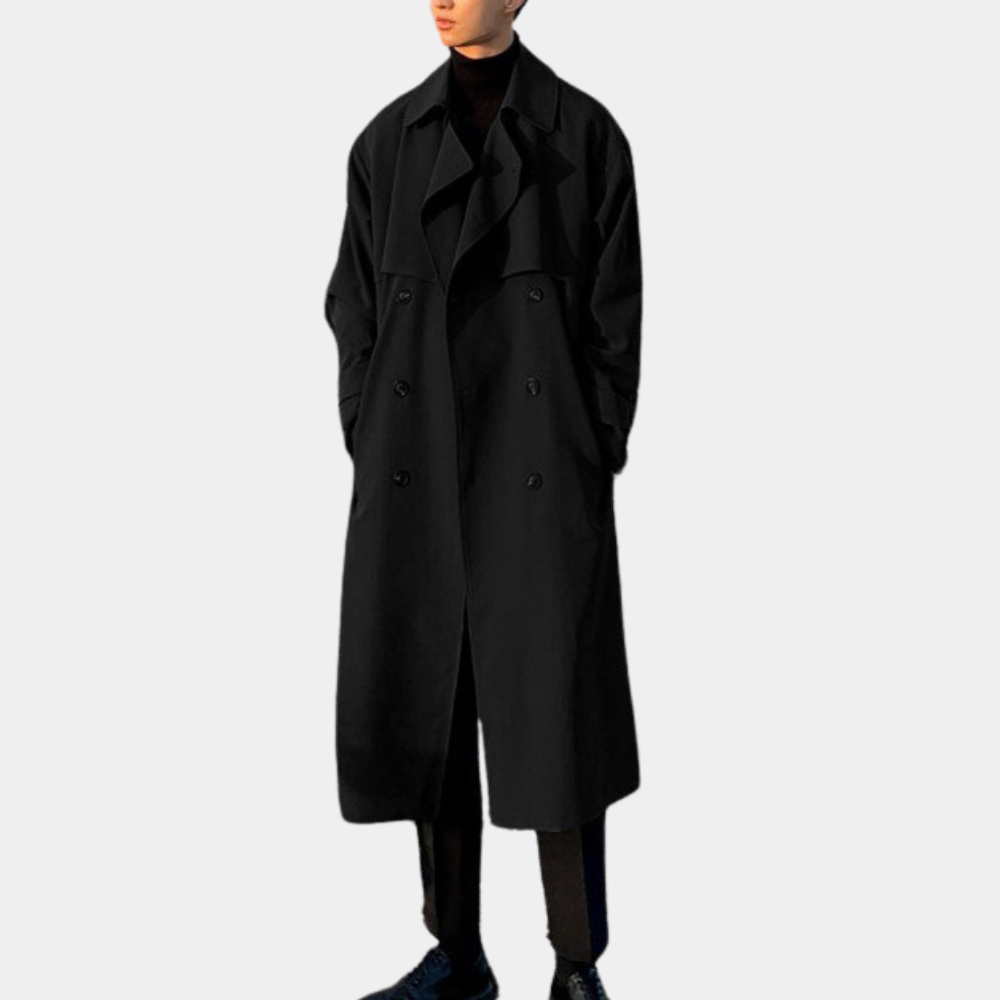 Trench-coat long et élégant pour hommes