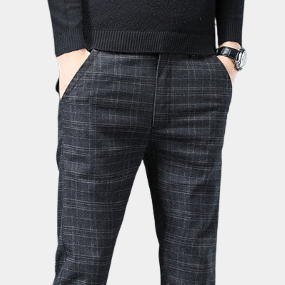 Pablo - Pantalon classique à carreaux pour hommes pour un style intemporel