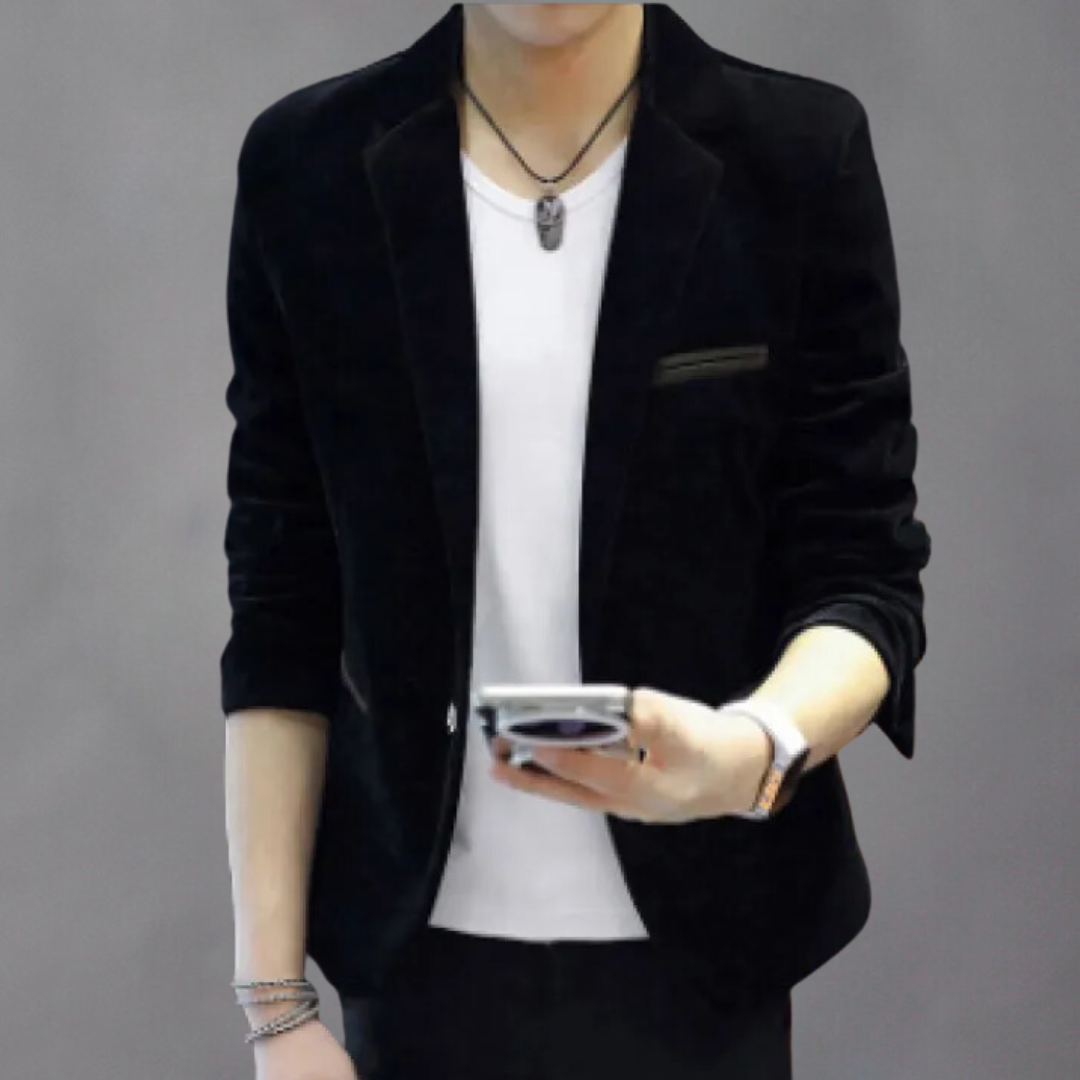 Blazer Chic pour homme en bleu raffiné