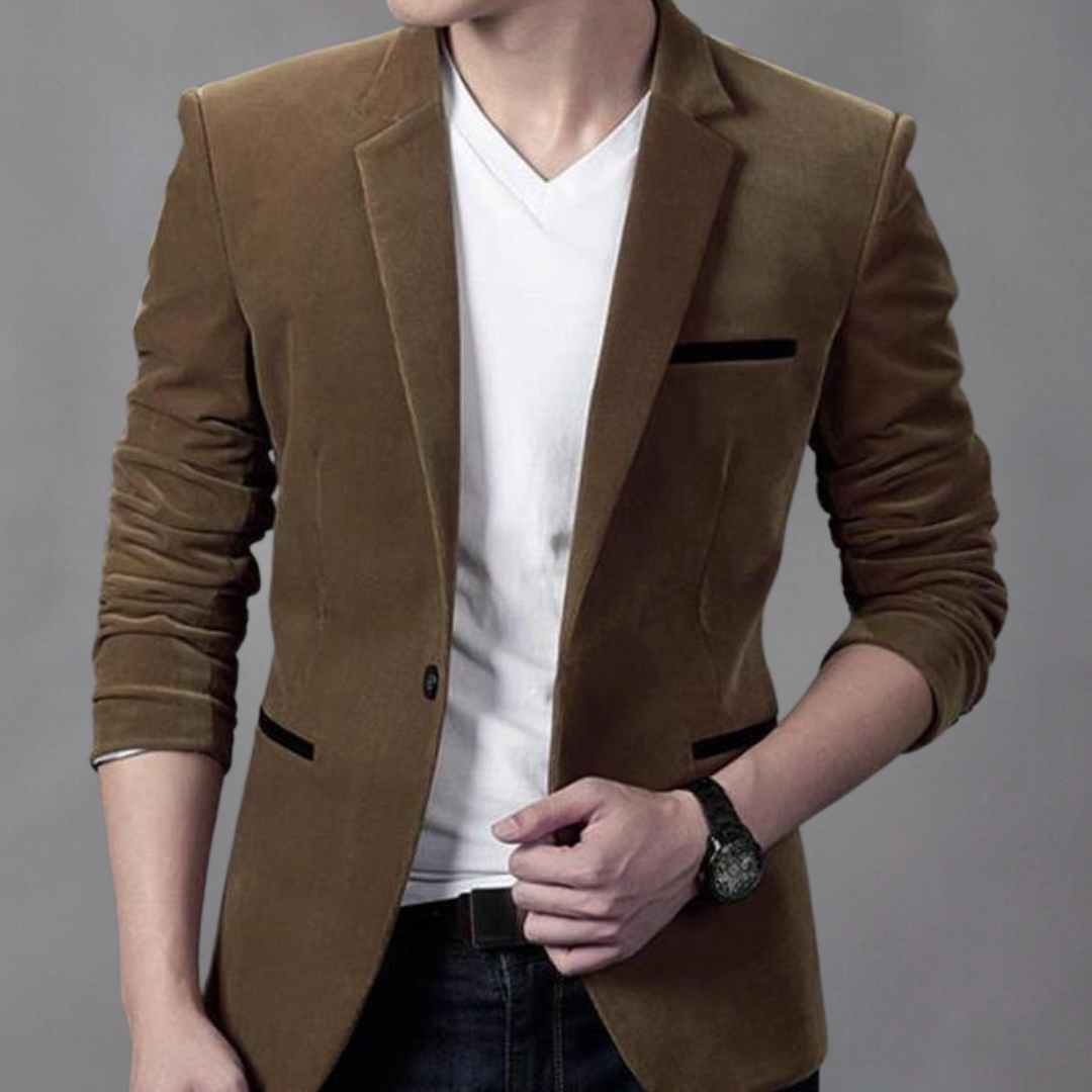 Blazer Chic pour homme en bleu raffiné