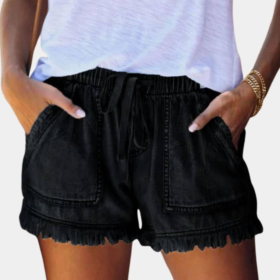 Delfine - Élégant short pour femme avec poches latérales pratiques pour un look sans effort