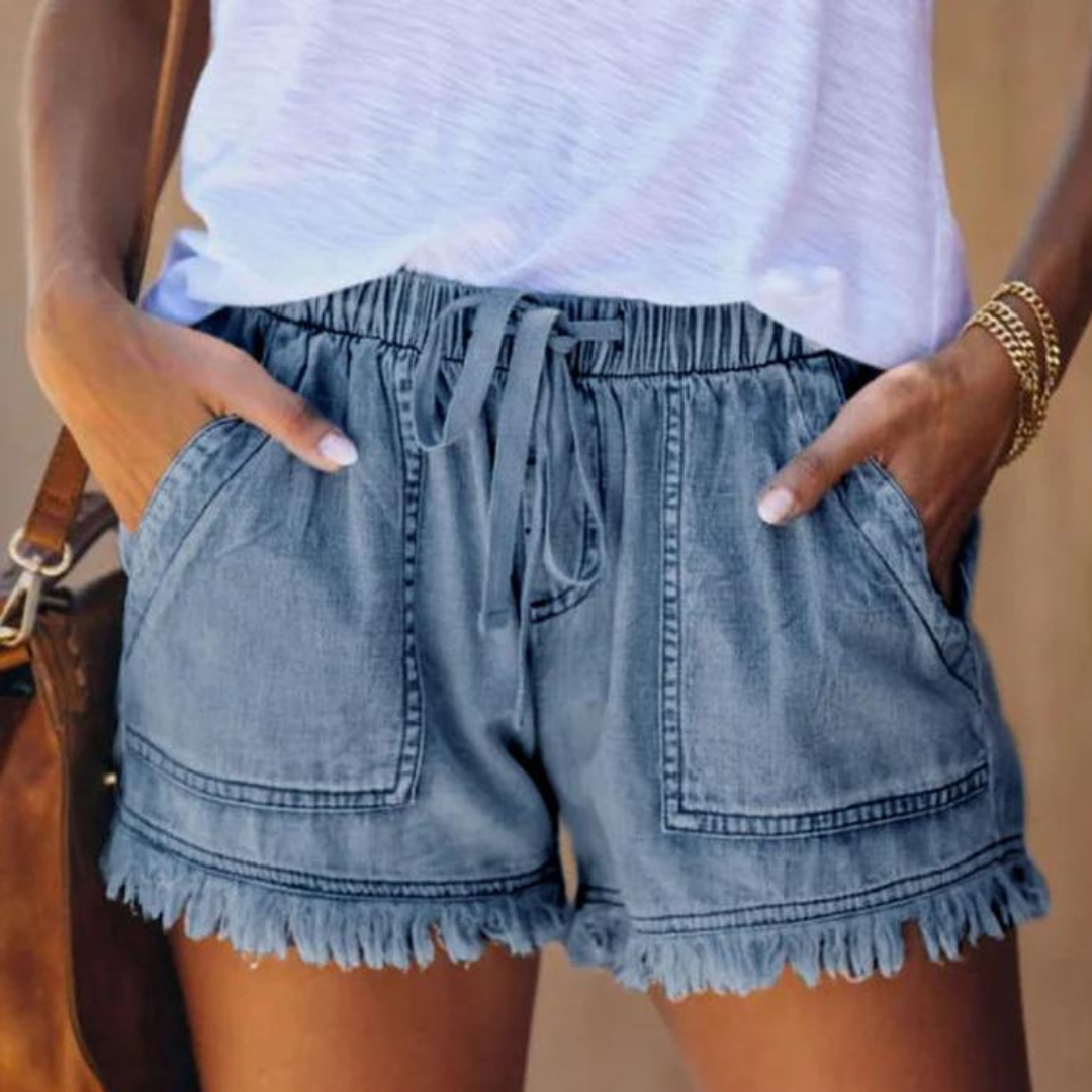Delfine - Élégant short pour femme avec poches latérales pratiques pour un look sans effort