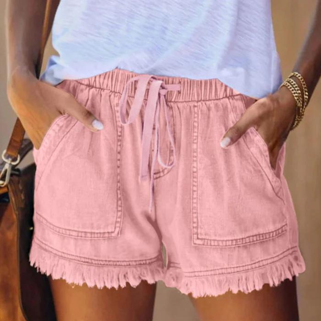 Delfine - Élégant short pour femme avec poches latérales pratiques pour un look sans effort