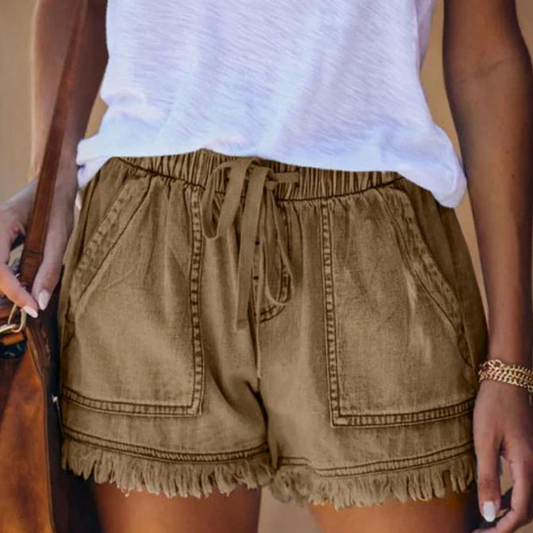 Delfine - Élégant short pour femme avec poches latérales pratiques pour un look sans effort