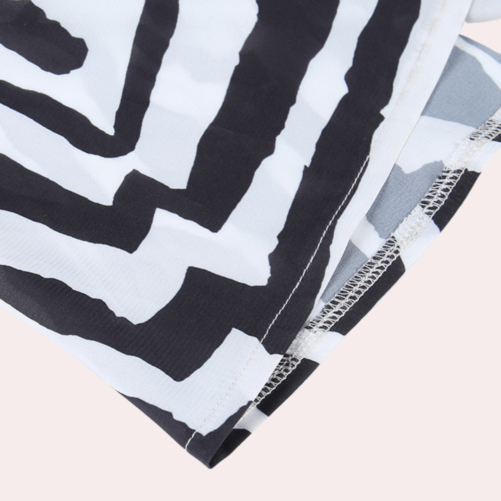 Dayana - Maxi dos nu à rayures zébrées