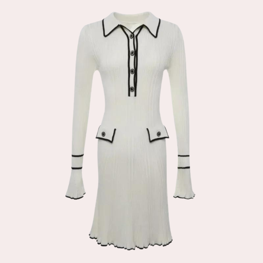 Robe féminine à manches longues élégantes pour un look intemporel
