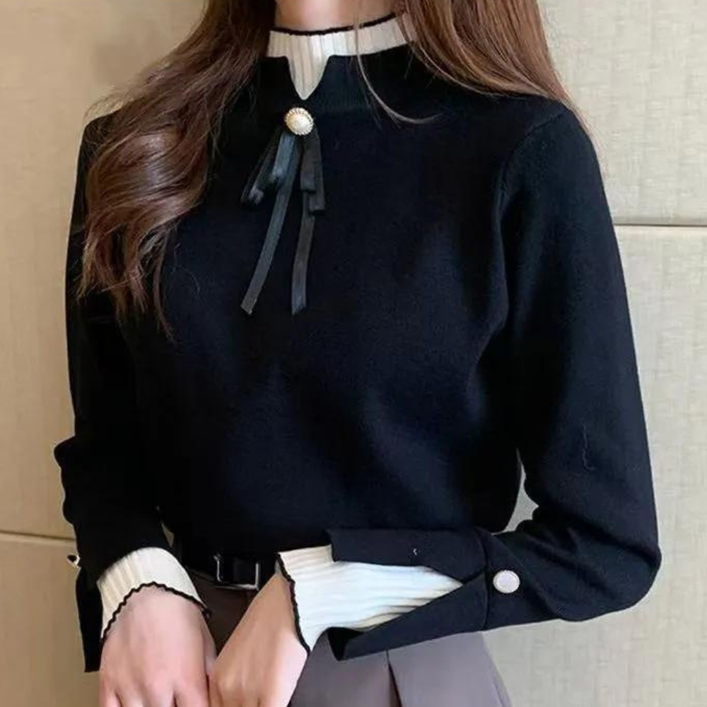 Inna - Pull élégant pour femmes avec un nœud élégant