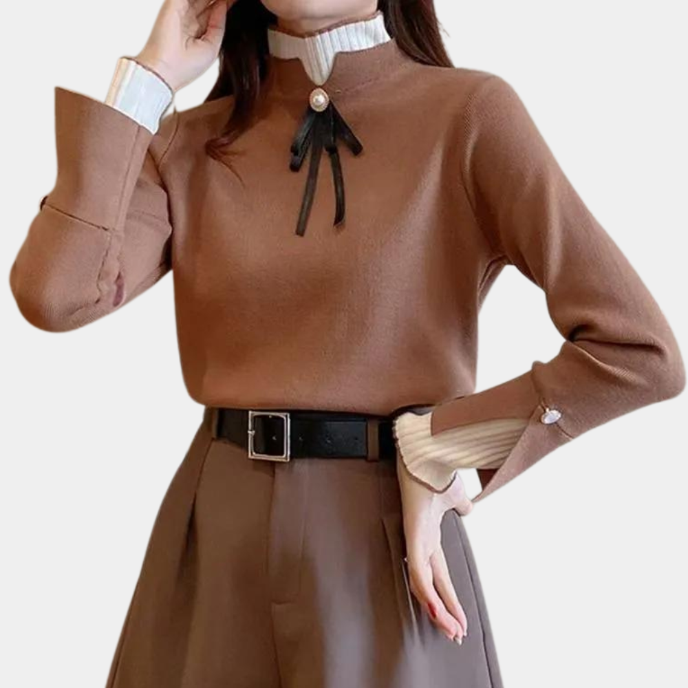 Inna - Pull élégant pour femmes avec un nœud élégant