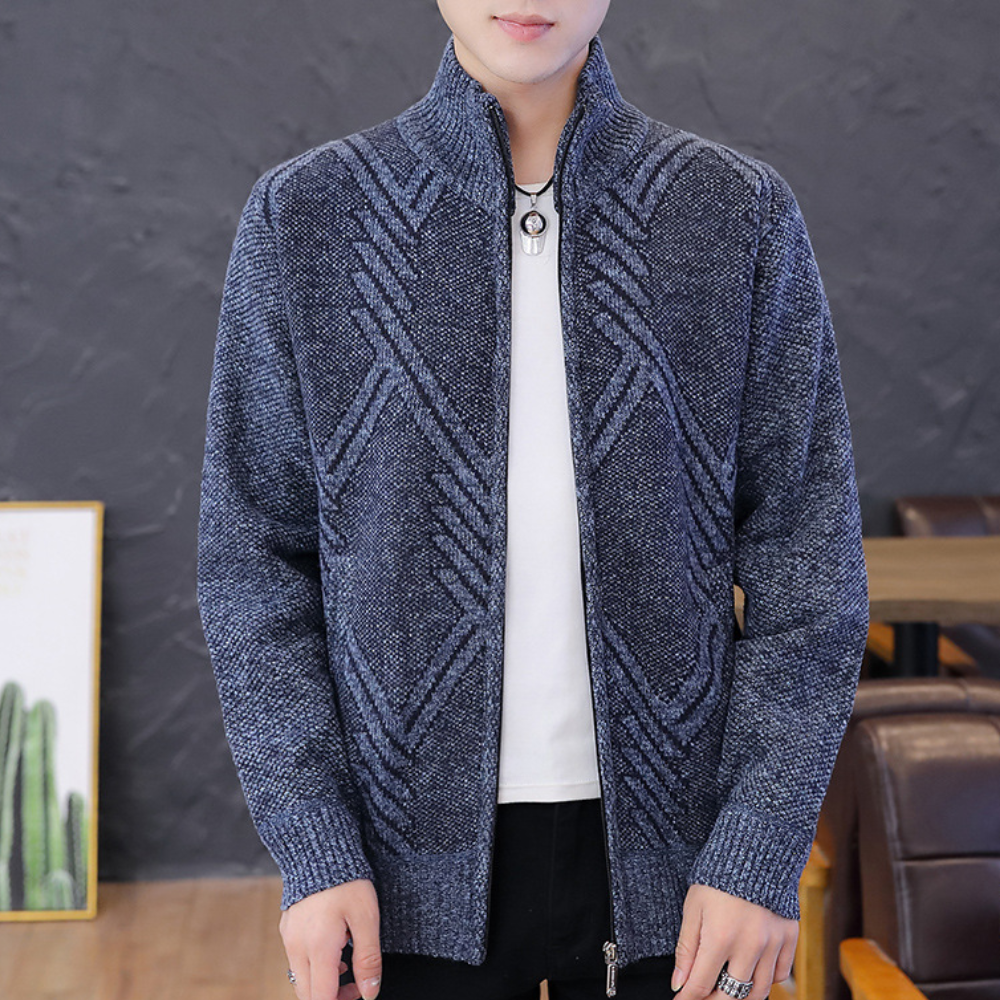 Blaisdell - Cardigan tricoté intemporel pour l'homme soucieux de son style