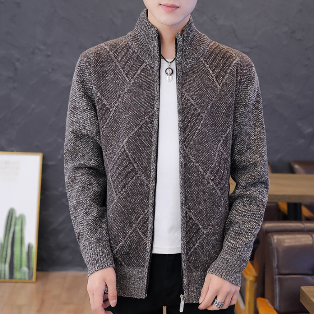 Blaisdell - Cardigan tricoté intemporel pour l'homme soucieux de son style