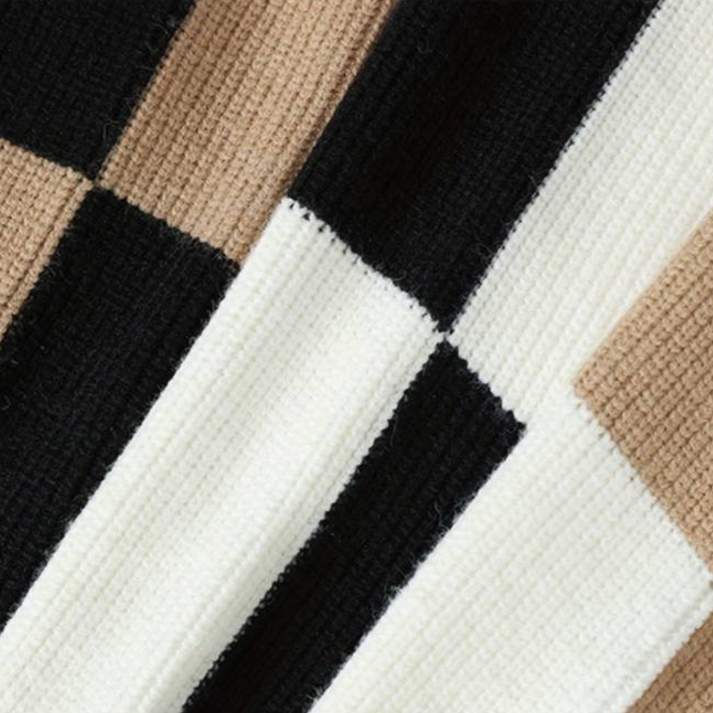 Agoston - Pull stylisé à blocs de couleurs pour l'homme soucieux de la mode