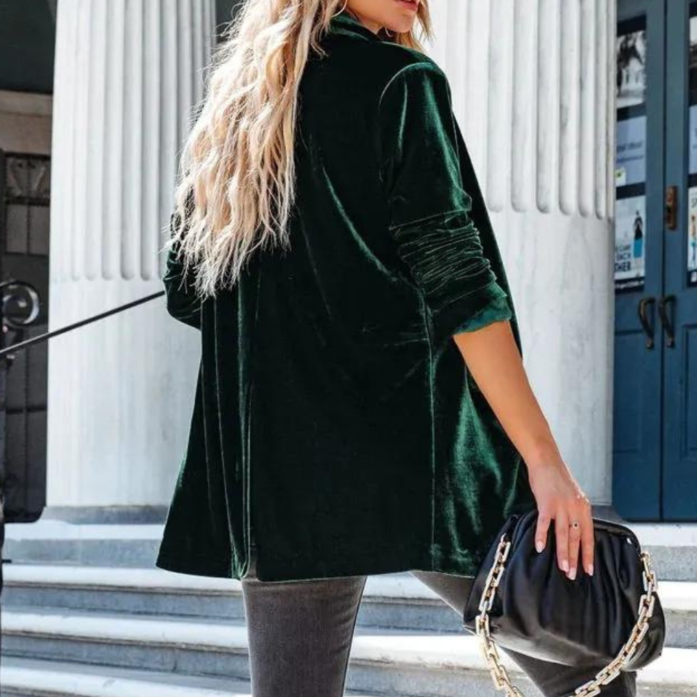 Manteau élégant en velours pour femme - UNDINE Style