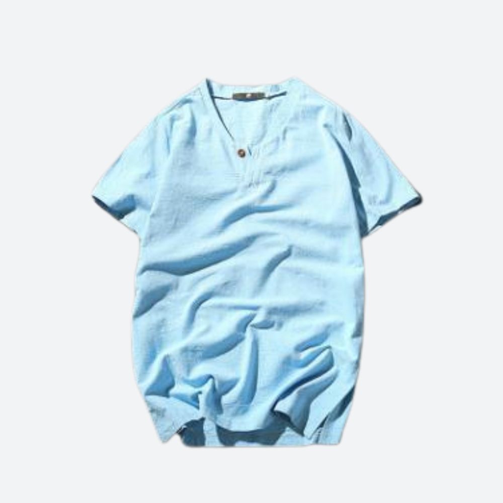 T-shirt en lin pour hommes - teinte vert fenouil