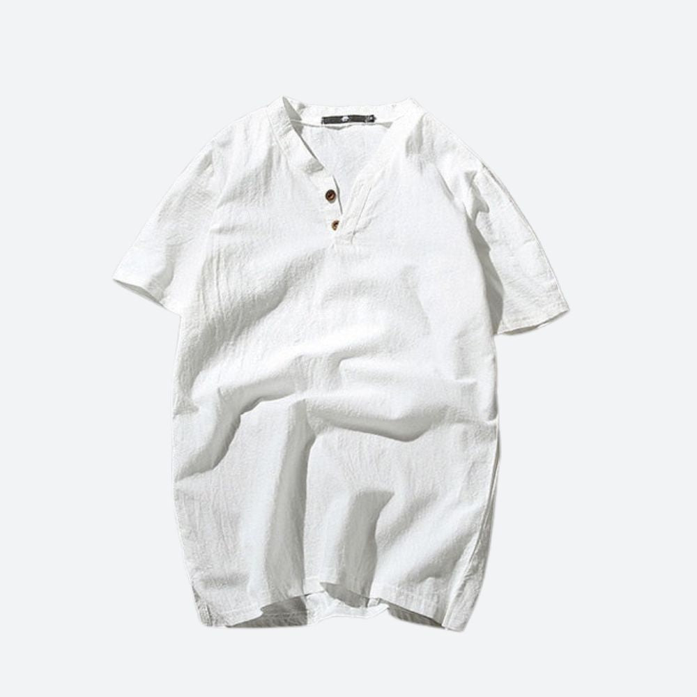 T-shirt en lin pour hommes - teinte vert fenouil