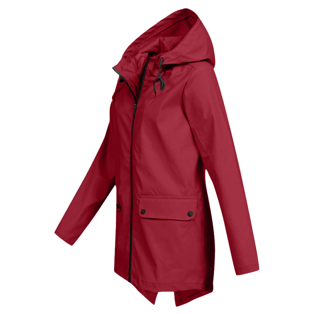 Imperméable long à capuche pour femme - FRANCINE