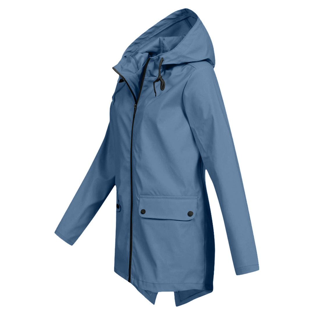 Imperméable long à capuche pour femme - FRANCINE