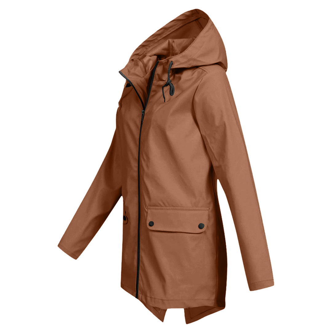 Imperméable long à capuche pour femme - FRANCINE