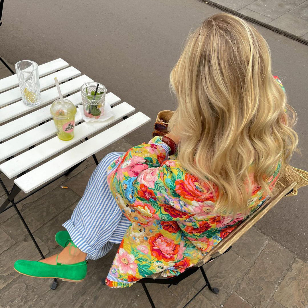 Elsa | Veste à motif floral avec doublure chaude pour femme