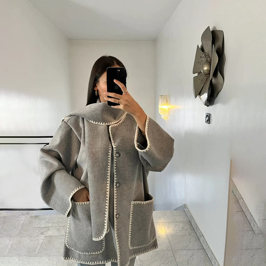 LATRICE - Manteau d'hiver élégant avec écharpe de luxe