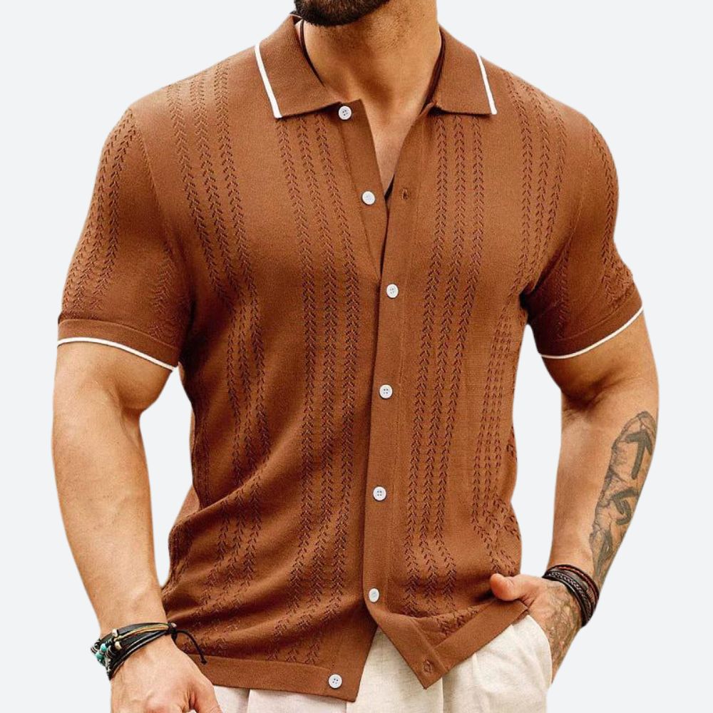 Polo de luxe en maille pour hommes - Jacob