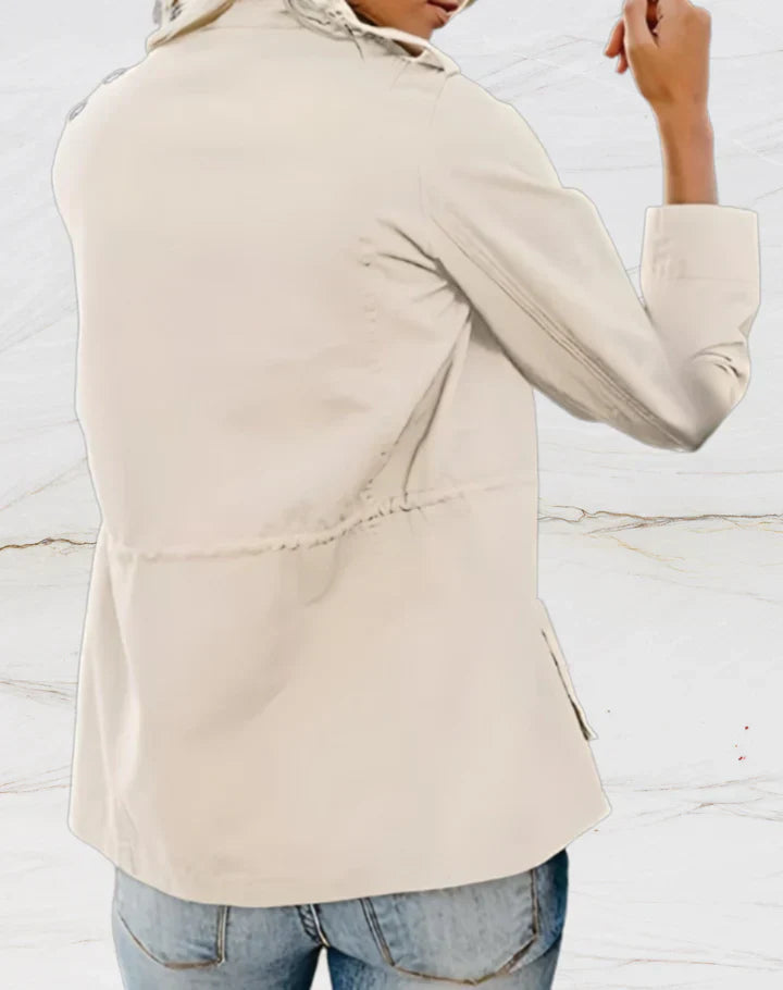 Elégante veste Nora à manches longues et quatre poches pratiques pour femmes