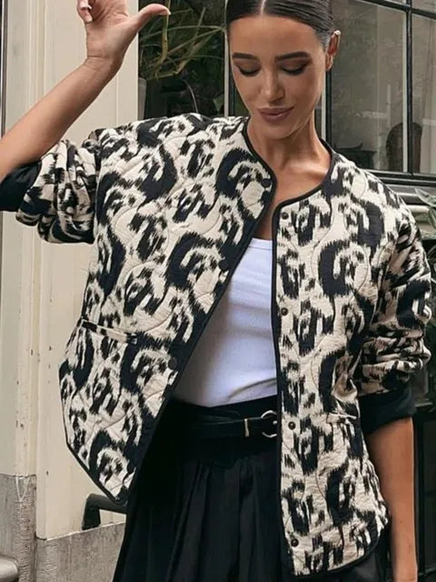 Catarina | Manteau vintage à motif floral pour femme